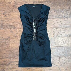 Ted Baker ELVA Dress Black Navy Blue sz 0 (XS)